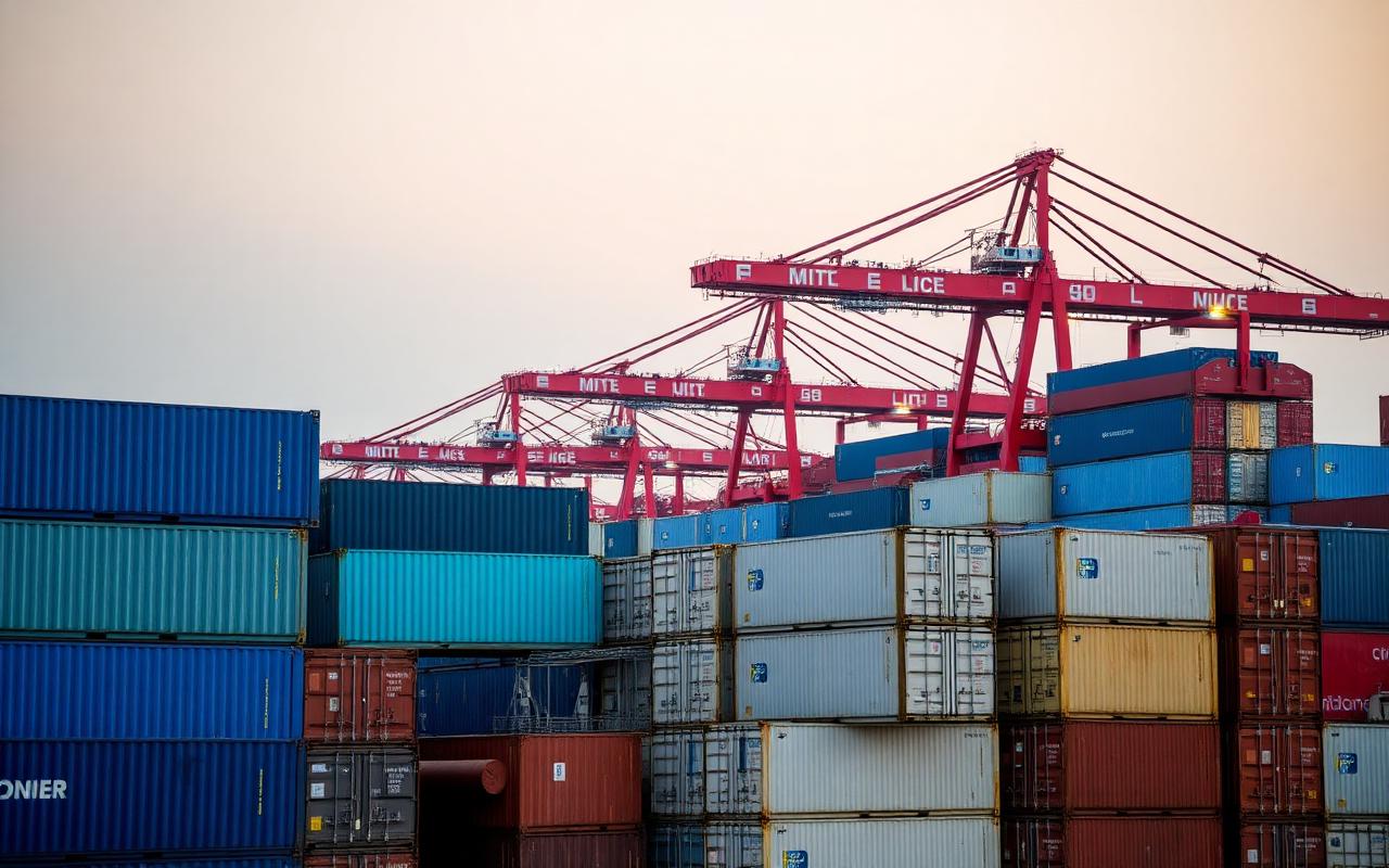 Refrigerated containers at port