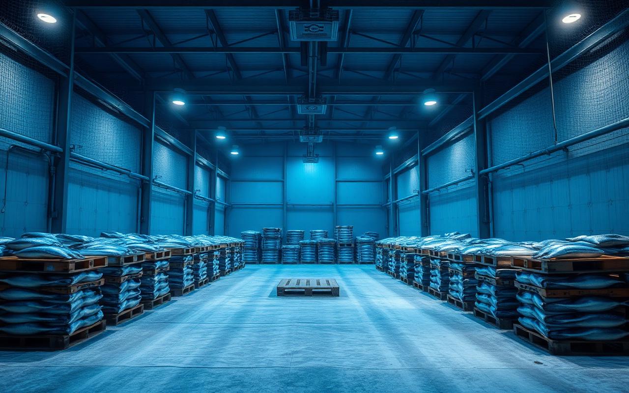 Industrial cold storage warehouse